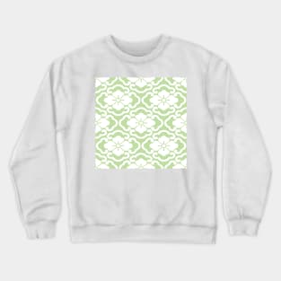 Tea Green Batik Floral Crewneck Sweatshirt